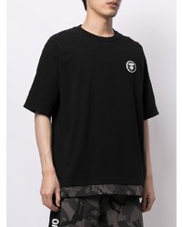 T-shirt à col rond noir AAPE BY A BATHING APE