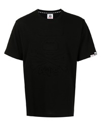 T-shirt à col rond noir AAPE BY A BATHING APE