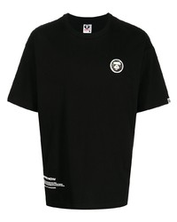 T-shirt à col rond noir AAPE BY A BATHING APE