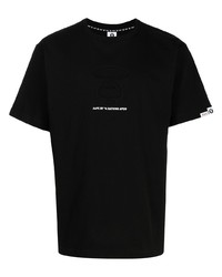 T-shirt à col rond noir AAPE BY A BATHING APE