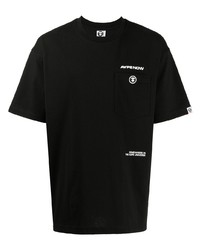 T-shirt à col rond noir AAPE BY A BATHING APE