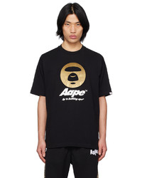 T-shirt à col rond noir AAPE BY A BATHING APE