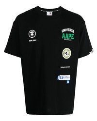 T-shirt à col rond noir AAPE BY A BATHING APE