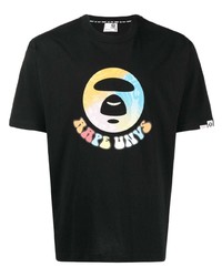 T-shirt à col rond noir AAPE BY A BATHING APE