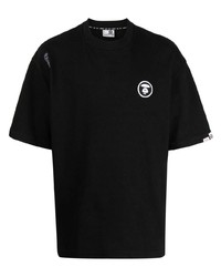 T-shirt à col rond noir AAPE BY A BATHING APE