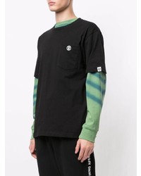 T-shirt à col rond noir AAPE BY A BATHING APE