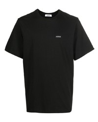 T-shirt à col rond noir Adish