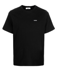 T-shirt à col rond noir Adish