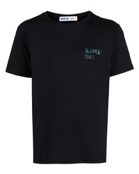 T-shirt à col rond noir AFFIX