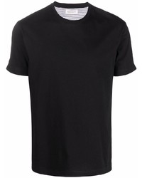 T-shirt à col rond noir Alexander McQueen
