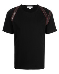 T-shirt à col rond noir Alexander McQueen