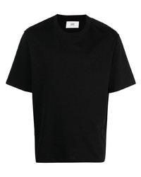 T-shirt à col rond noir Ami Paris