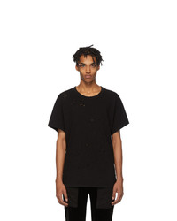 T-shirt à col rond noir Amiri