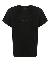 T-shirt à col rond noir Amiri