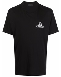 T-shirt à col rond noir Amiri