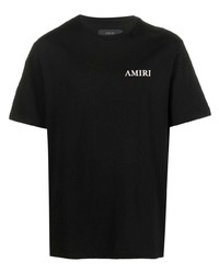 T-shirt à col rond noir Amiri