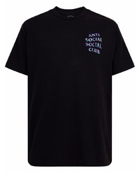 T-shirt à col rond noir Anti Social Social Club