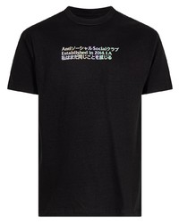 T-shirt à col rond noir Anti Social Social Club