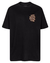 T-shirt à col rond noir Anti Social Social Club