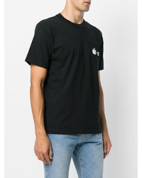 T-shirt à col rond noir Sacai