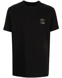 T-shirt à col rond noir Armani Exchange