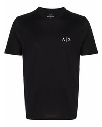 T-shirt à col rond noir Armani Exchange