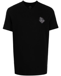 T-shirt à col rond noir Armani Exchange