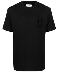 T-shirt à col rond noir Armani Exchange