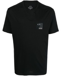 T-shirt à col rond noir Armani Exchange