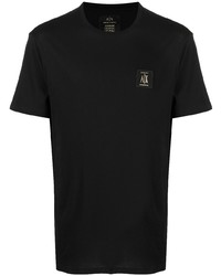 T-shirt à col rond noir Armani Exchange