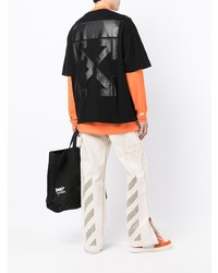 T-shirt à col rond noir Off-White