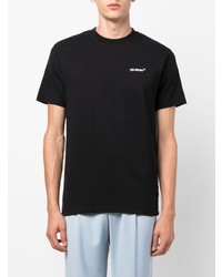 T-shirt à col rond noir Off-White