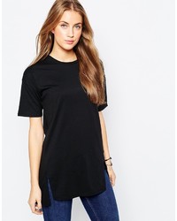 T-shirt à col rond noir Asos