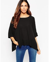 T-shirt à col rond noir Asos