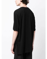 T-shirt à col rond noir Yohji Yamamoto