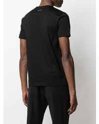 T-shirt à col rond noir Les Hommes