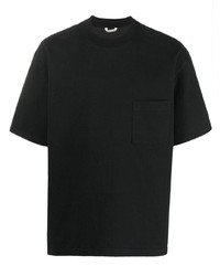 T-shirt à col rond noir Auralee