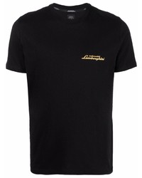 T-shirt à col rond noir Automobili Lamborghini
