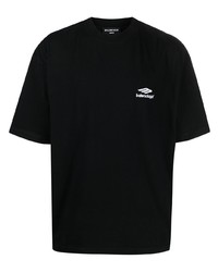 T-shirt à col rond noir Balenciaga