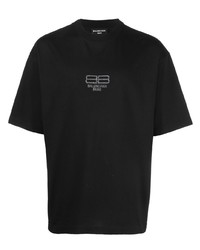 T-shirt à col rond noir Balenciaga