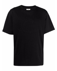 T-shirt à col rond noir Bally