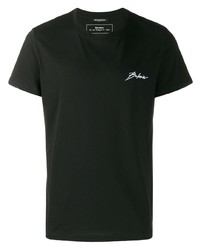 T-shirt à col rond noir Balmain