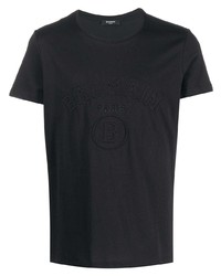 T-shirt à col rond noir Balmain