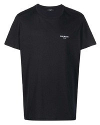 T-shirt à col rond noir Balmain