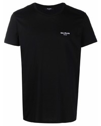 T-shirt à col rond noir Balmain