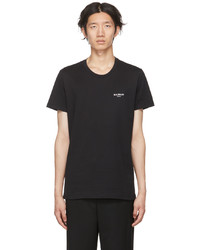 T-shirt à col rond noir Balmain