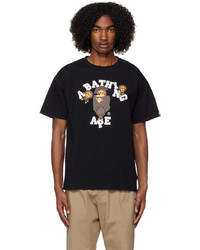 T-shirt à col rond noir BAPE