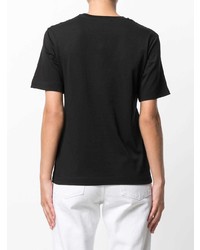 T-shirt à col rond noir Simone Rocha