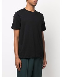 T-shirt à col rond noir Jil Sander