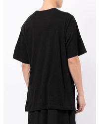 T-shirt à col rond noir Yohji Yamamoto